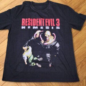 Black Resident Evil 3 Nemesis Graphic Tee Horror Game Character Shirt